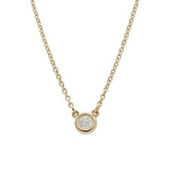 TIFFANY&Co. Tiffany Elsa Peretti By the Yard Diamond Necklace Pendant K18PG AU750 1PD D0.07ct