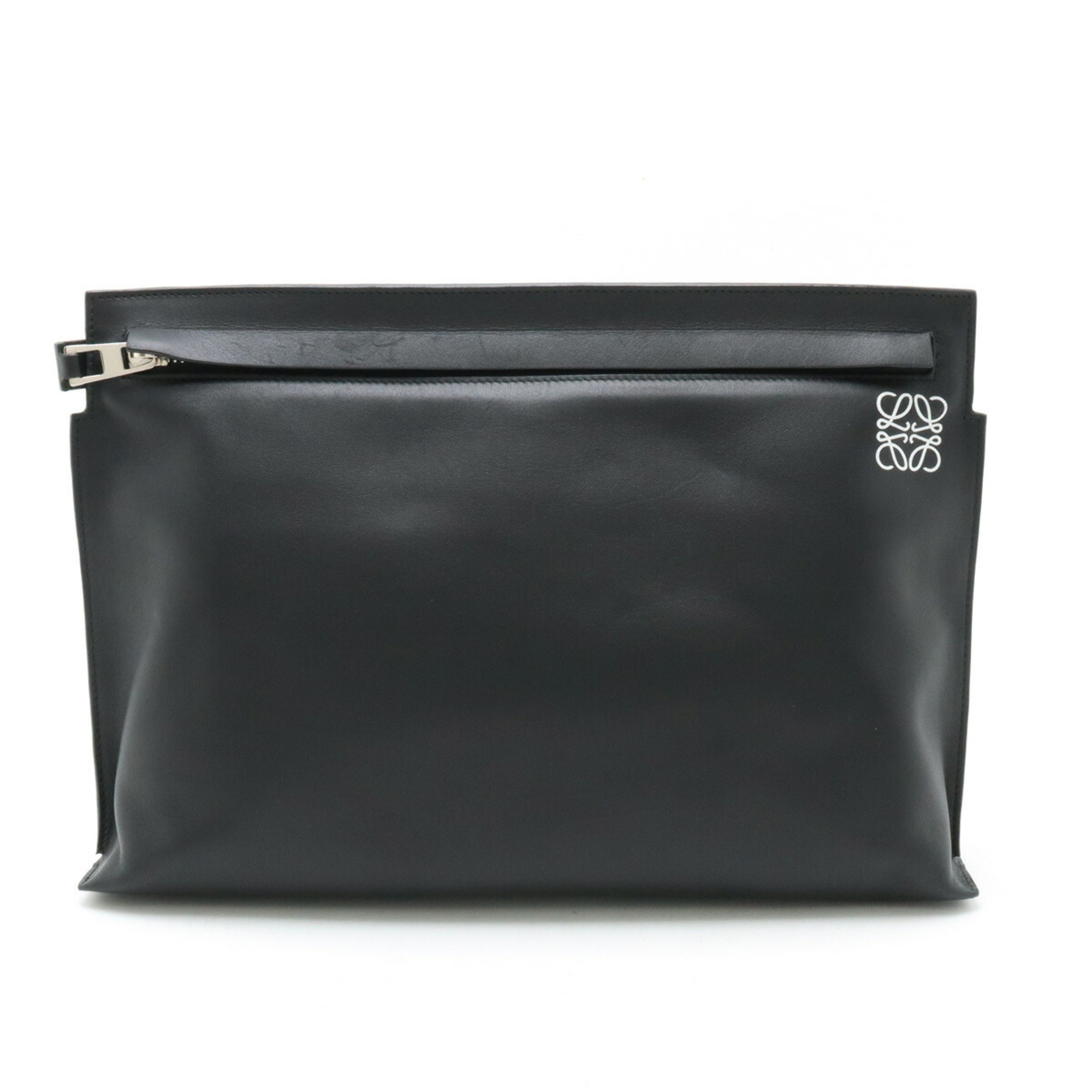 LOEWE Anagram T Pouch Clutch Bag Second Multi Leather Black