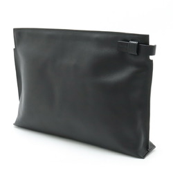 LOEWE Anagram T Pouch Clutch Bag Second Multi Leather Black