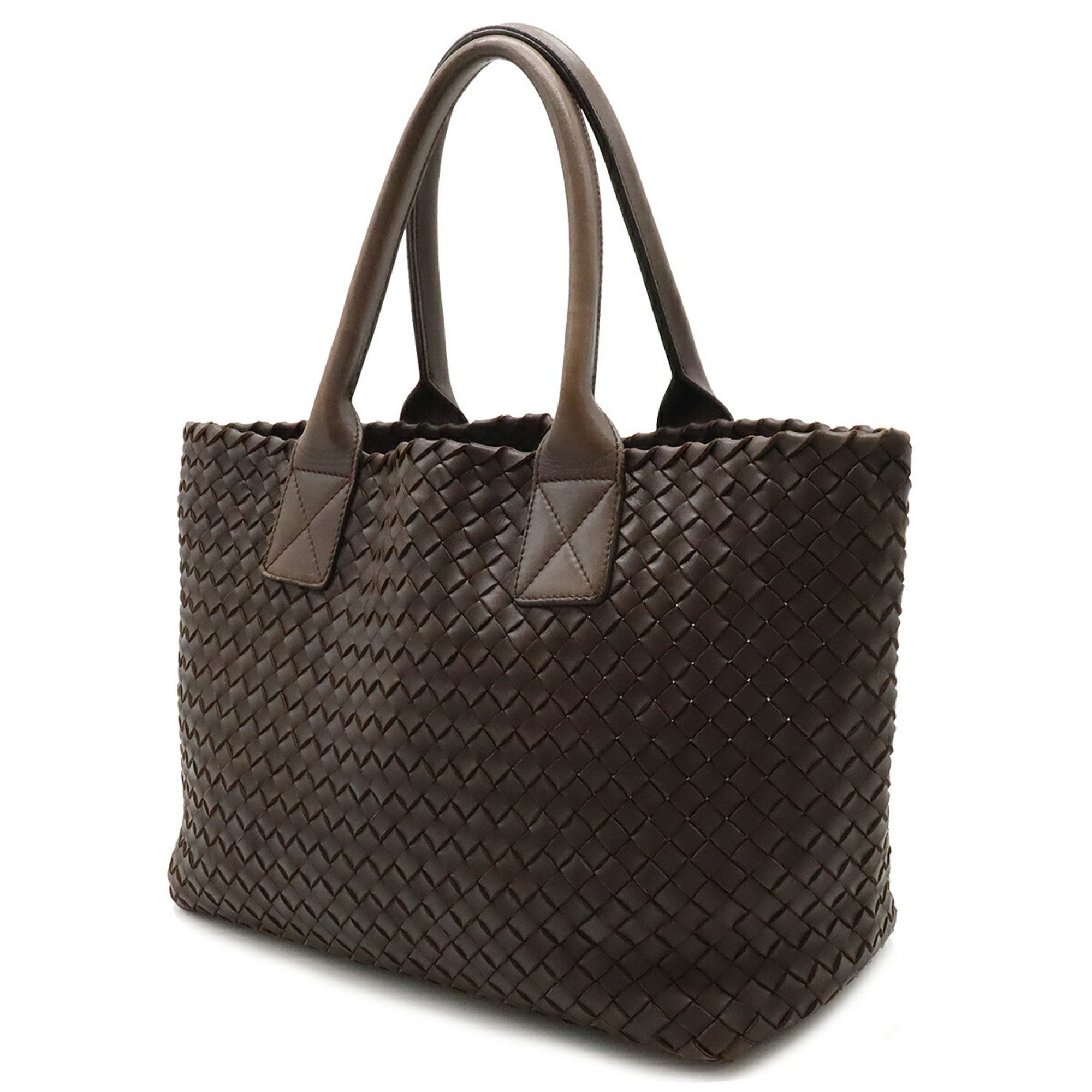 BOTTEGA VENETA Intrecciato Cabas PM Tote Bag Shoulder Leather Dark Brown Limited to 250 pieces 141498