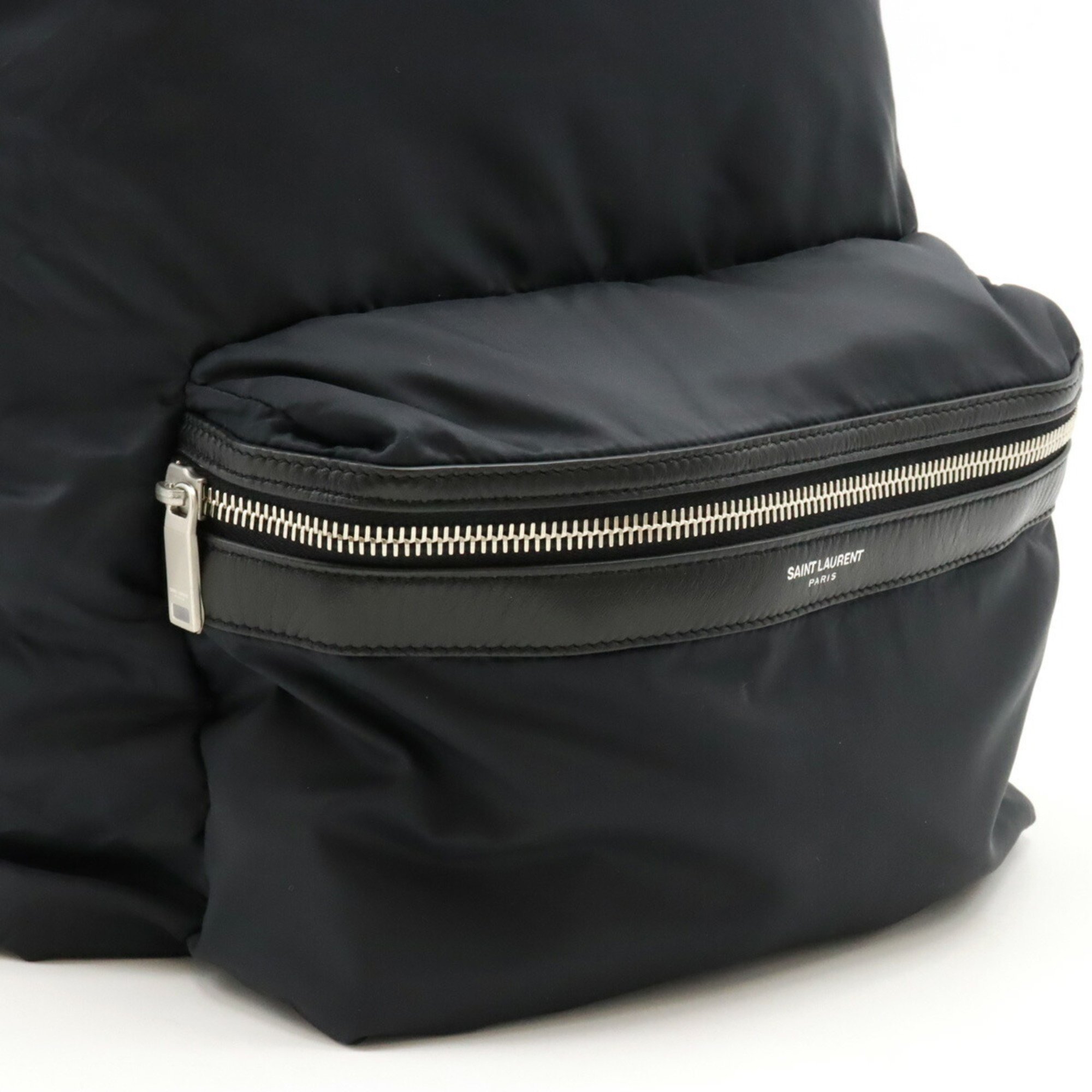 SAINT LAURENT PARIS YSL Yves Saint Laurent Foldable City Backpack Nylon Black 534974