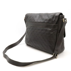 GUCCI Guccissima Shoulder Bag Leather Dark Brown 223665