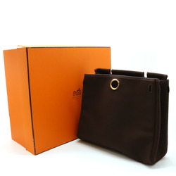 HERMES Hermes Airbag PM Handbag Shoulder Bag Vibrato Leather Toile Officier Orange Brown □F Stamp