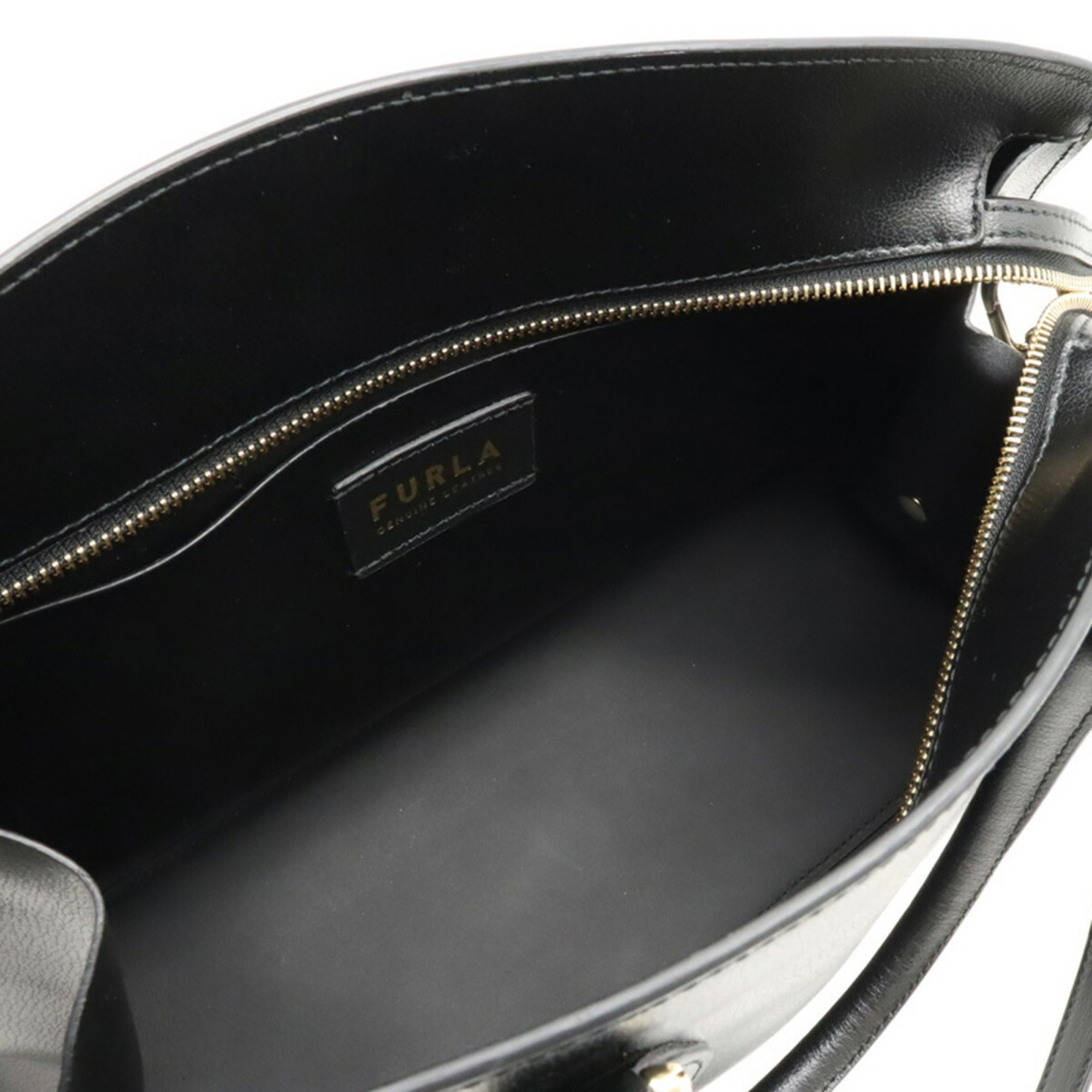 FURLA DORIS M handbag shoulder bag leather black