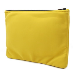 HERMES Neoban GM Clutch Bag Flat Pouch Multi Second Polyamide Elastane Leather Yellow