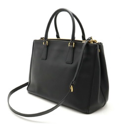 PRADA SAFFIANO LUX Saffiano handbag shoulder bag leather NERO black purchased at overseas boutique BN2274