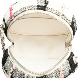 Chanel Coco Mark Chain Shoulder Bag White Multicolor Tweed Women's CHANEL