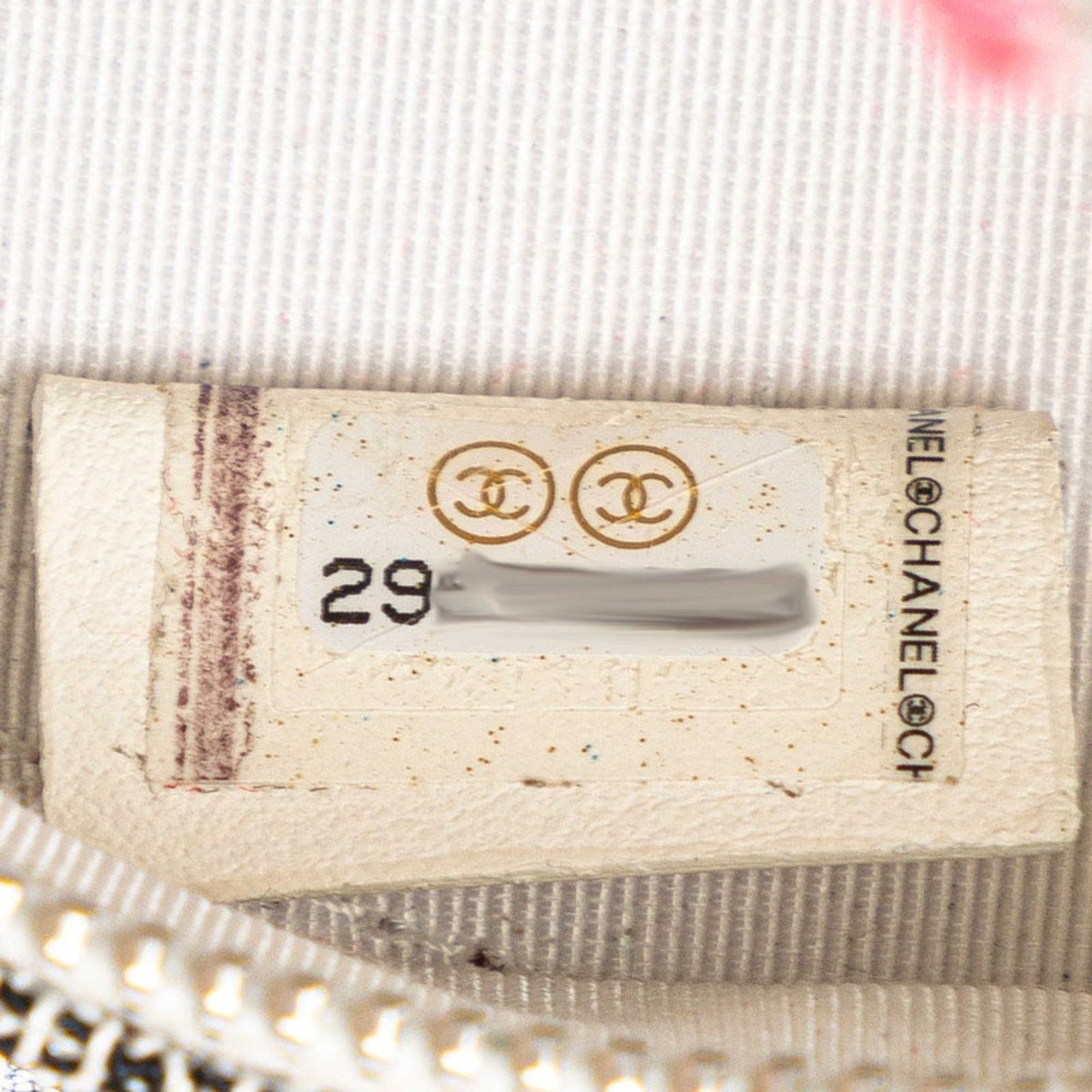 Chanel Coco Mark Chain Shoulder Bag White Multicolor Tweed Women's CHANEL
