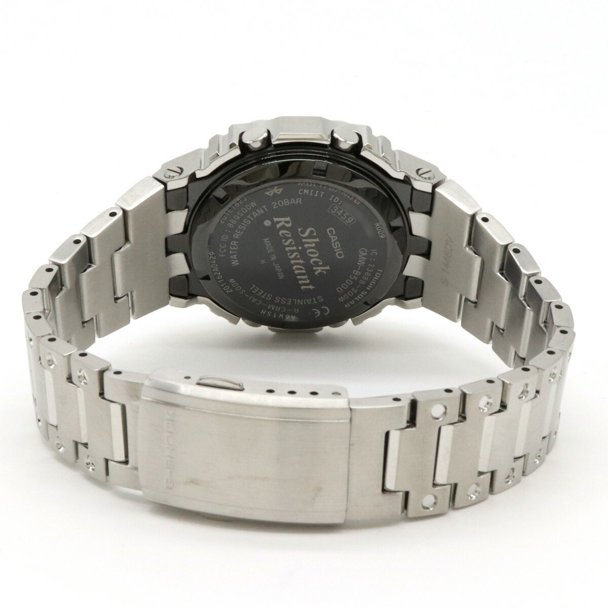 CASIO G-SHOCK Metal Tough Solar Digital Bluetooth Silver Men's Quartz Watch GMW-B5000D