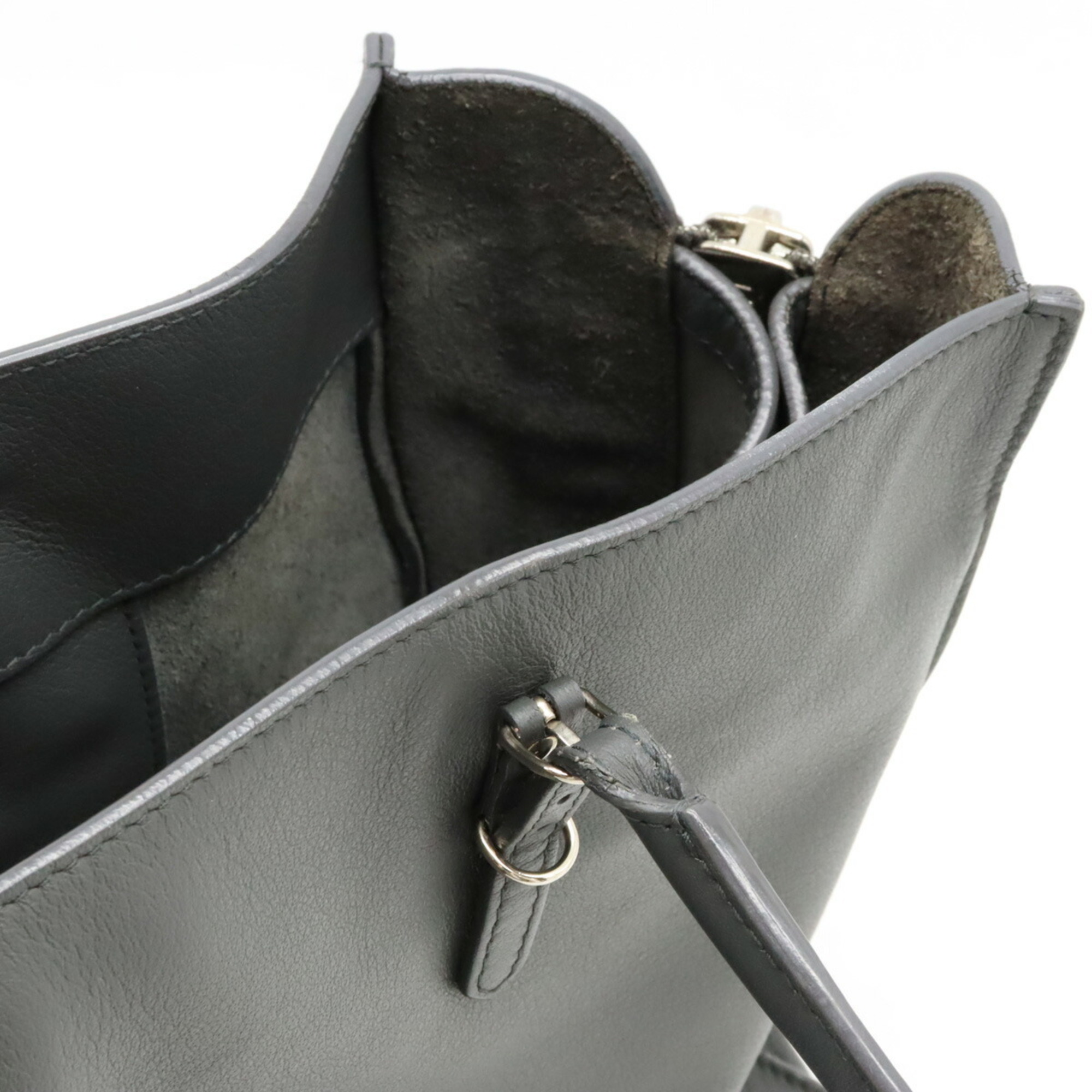 BALENCIAGA Paper B4 Tote Bag, Handbag, Shoulder Leather, Gray, 432596