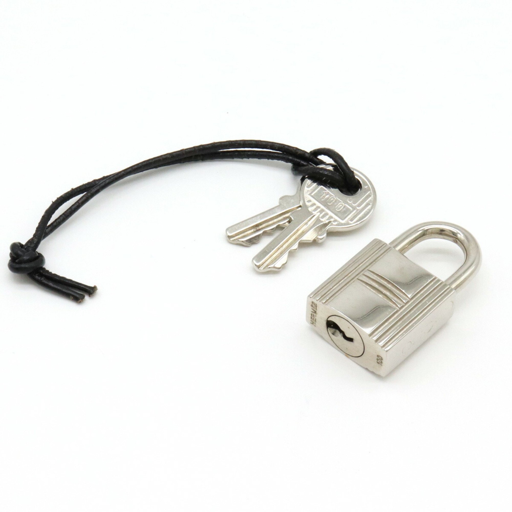 HERMES Padlock No. 100 with Key Silver Color