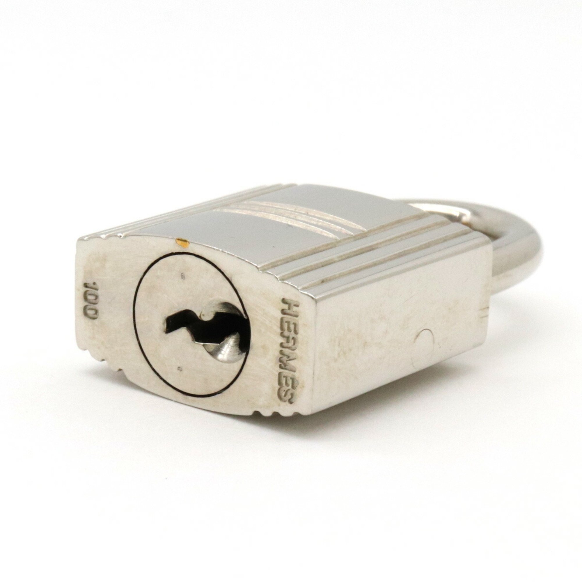 HERMES Padlock No. 100 with Key Silver Color