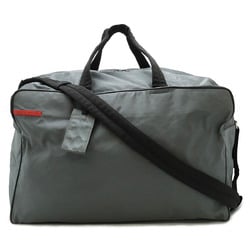 PRADA Prada Sport Boston Bag Travel Shoulder Nylon ARDESIA Gray V368