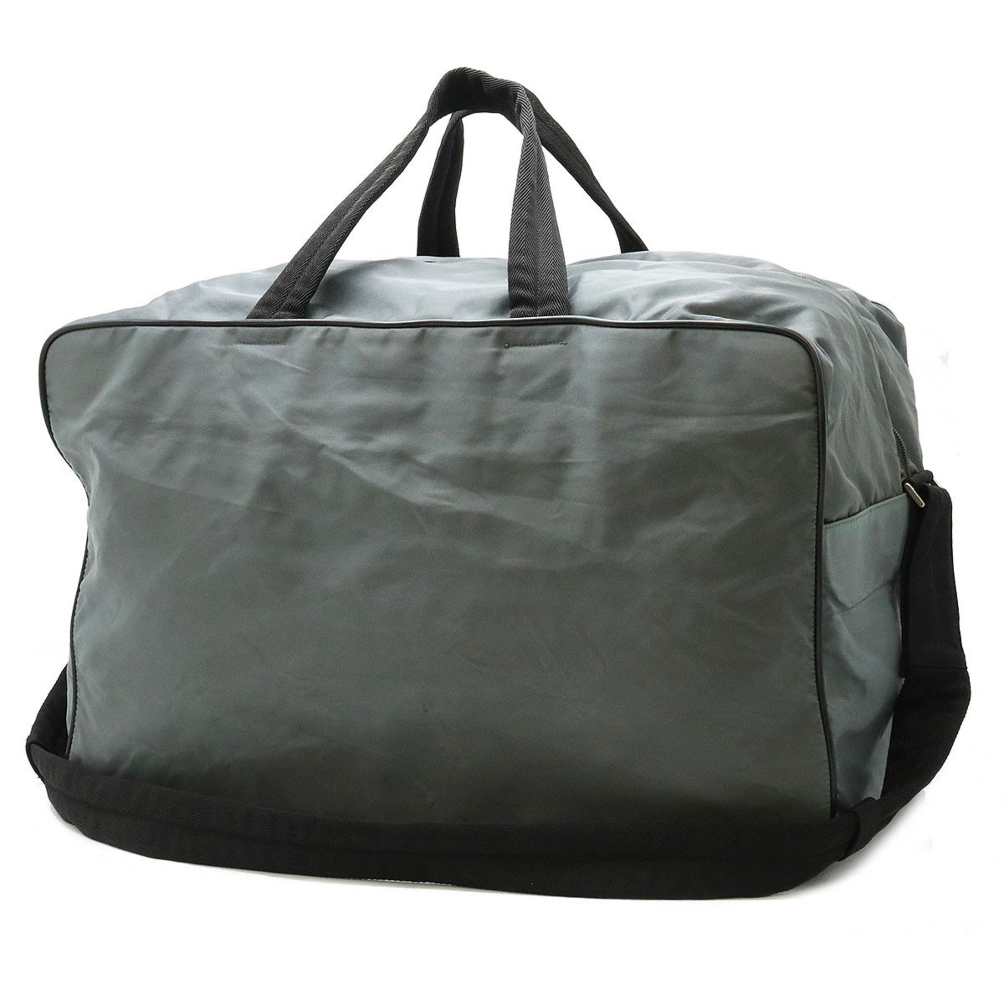 PRADA Prada Sport Boston Bag Travel Shoulder Nylon ARDESIA Gray V368