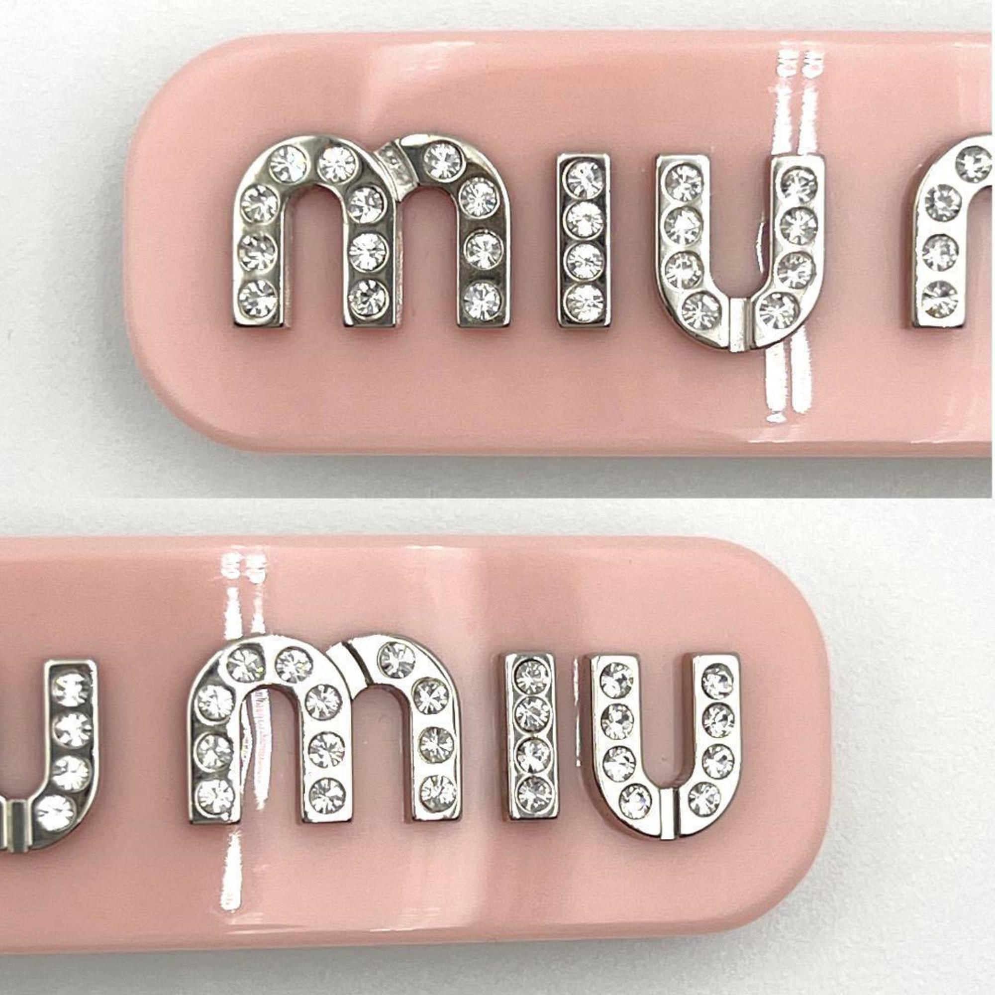 Miu Miu Miu Women's Barrette Hairpin Plex Metal Hair Clip