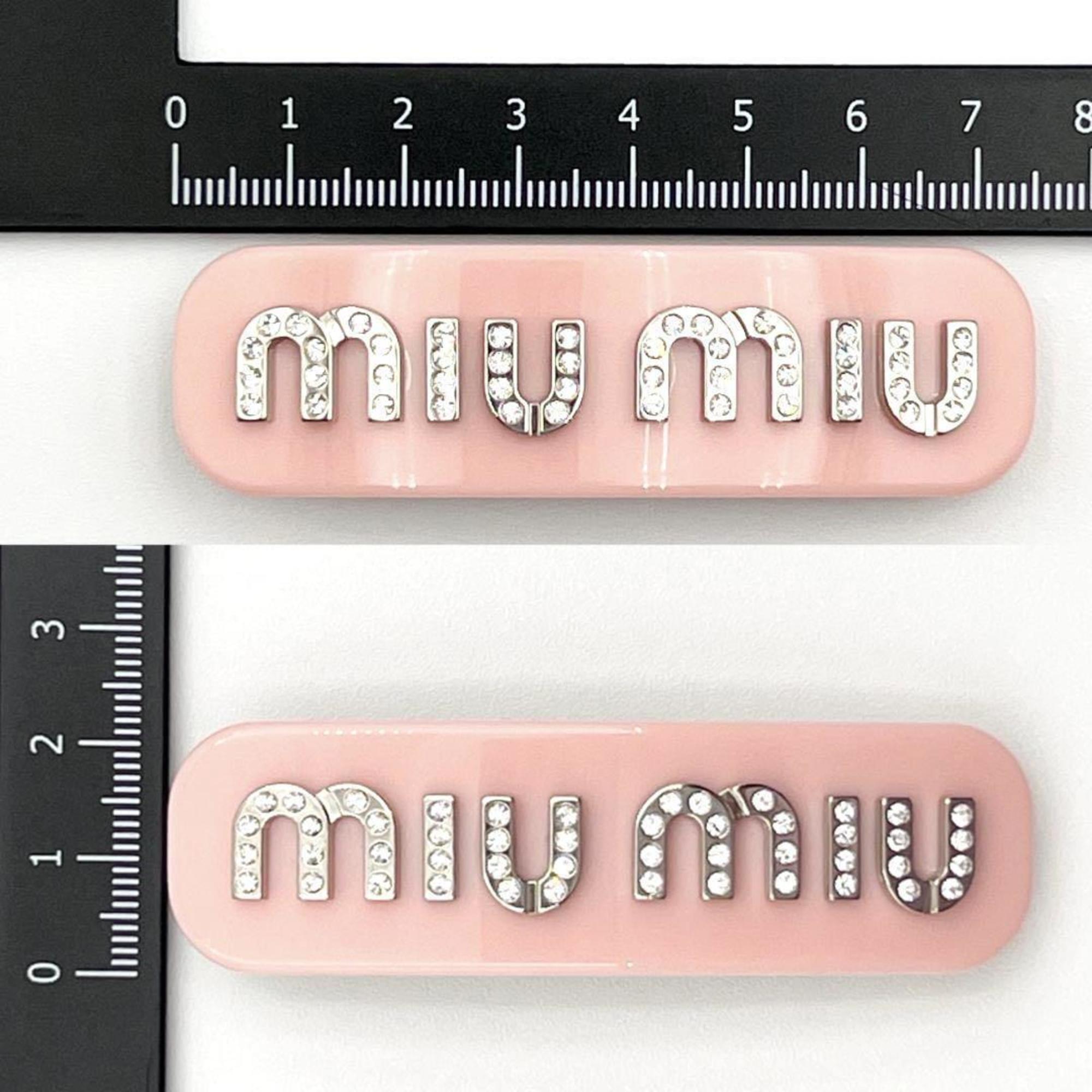 Miu Miu Miu Women's Barrette Hairpin Plex Metal Hair Clip