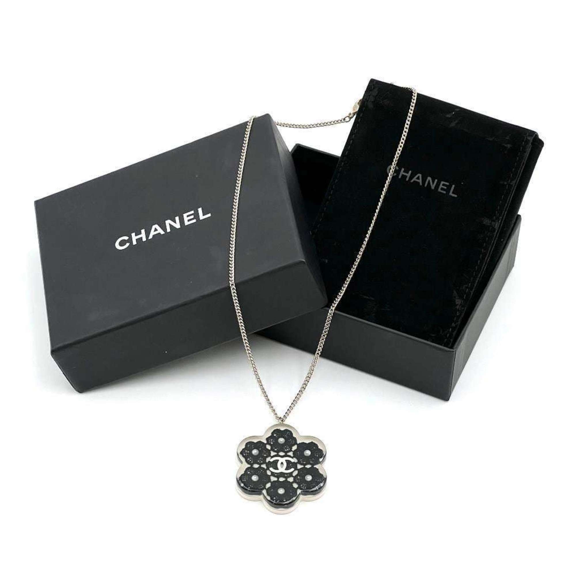 CHANEL Women's Pendant Necklace Camellia Coco Mark