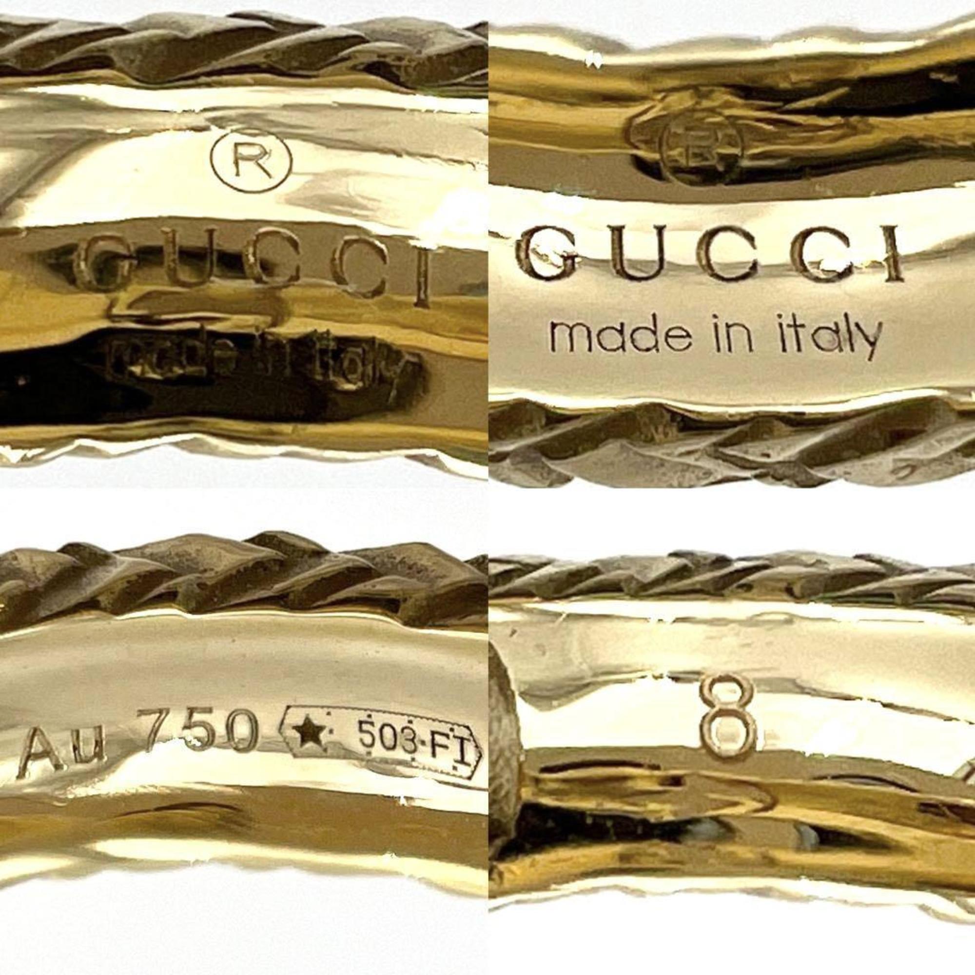 Gucci GUCCI Women's Ring Gold K18 18K Interlocking G Yellow