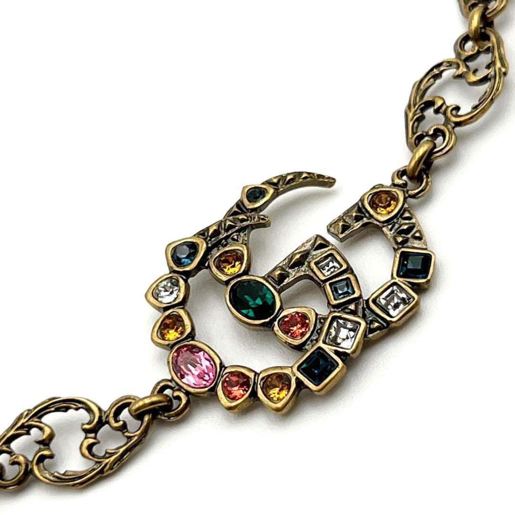 GUCCI Women's Double G Multicolor Crystal Bracelet Bangle