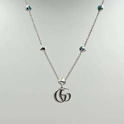 GUCCI Women's Double G Mother of Pearl Necklace Pendant