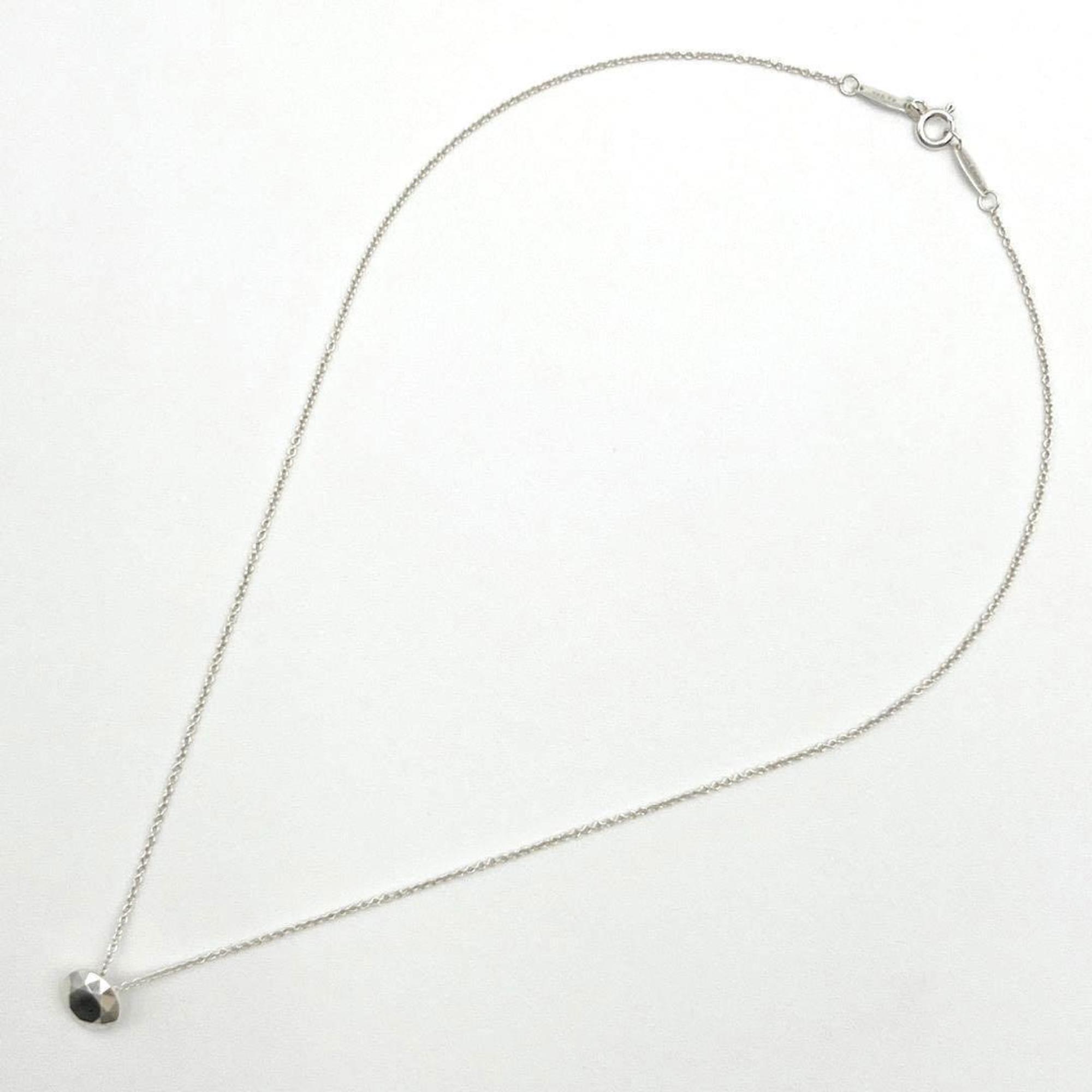 Tiffany Women's Necklace 2 Carat Faceted Pendant Silver Elsa Peretti