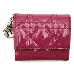 Christian Dior wallet, folding lotus enamel, ladies