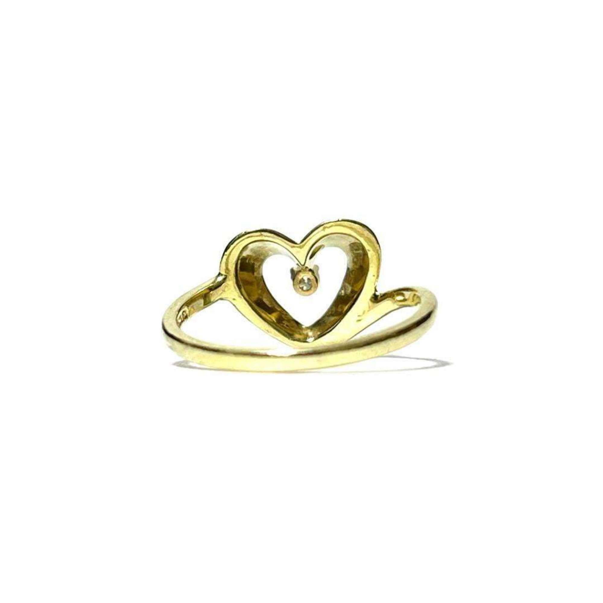 Tiffany Women's Ring Gold Diamond Yellow K18