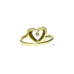 Tiffany Women's Ring Gold Diamond Yellow K18