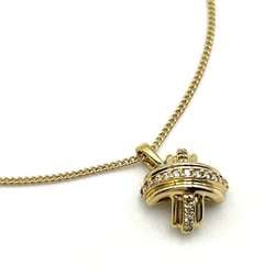 Tiffany Women's Signature Cross Diamond Necklace Pendant in 18k Yellow Gold