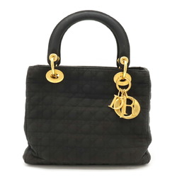 Christian Dior Lady Cannage handbag in nylon and leather black