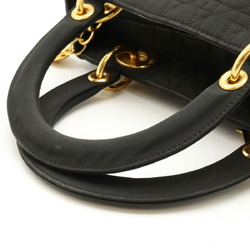 Christian Dior Lady Cannage handbag in nylon and leather black