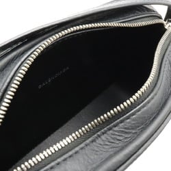 BALENCIAGA Everyday Camera Bag XS Shoulder Pochette Handbag Leather Black 608653