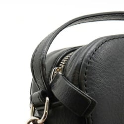 BALENCIAGA Everyday Camera Bag XS Shoulder Pochette Handbag Leather Black 608653