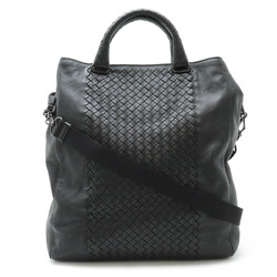 BOTTEGA VENETA Bottega Veneta Intrecciato Tote Bag Shoulder Leather Black 358957