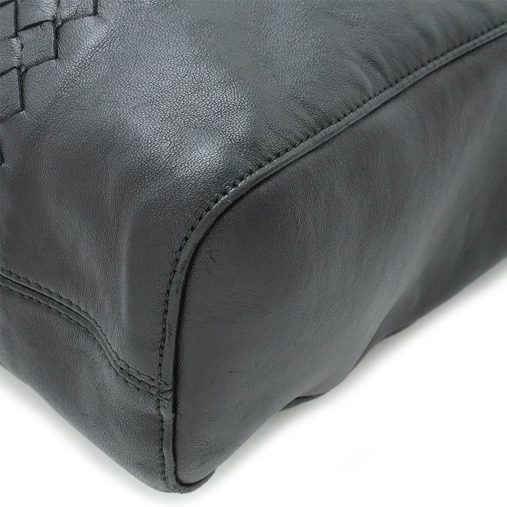 BOTTEGA VENETA Bottega Veneta Intrecciato Tote Bag Shoulder Leather Black 358957