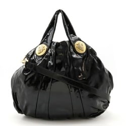 GUCCI Gucci Hysteria Tote Bag Shoulder Patent Leather Black 197016