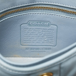 Coach Turnlock Clutch 20 Quilted Handbag Chain Shoulder Bag C3845 Light Blue Leather Women's COACH