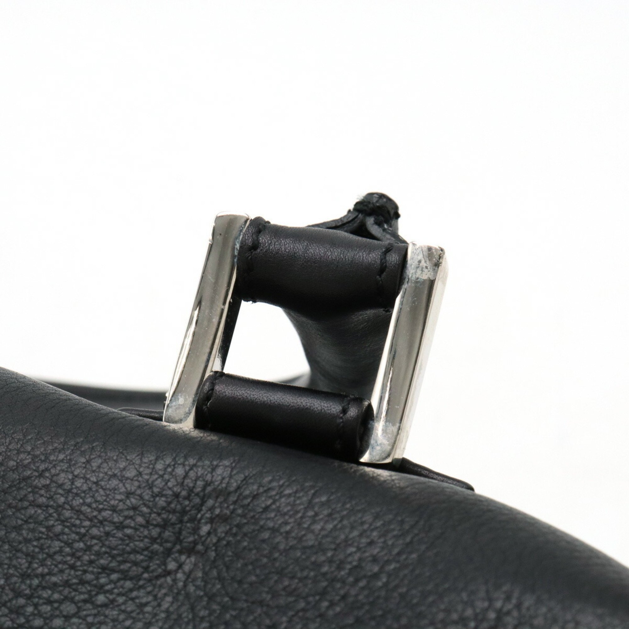 LOEWE Anagram Handbag Leather Black