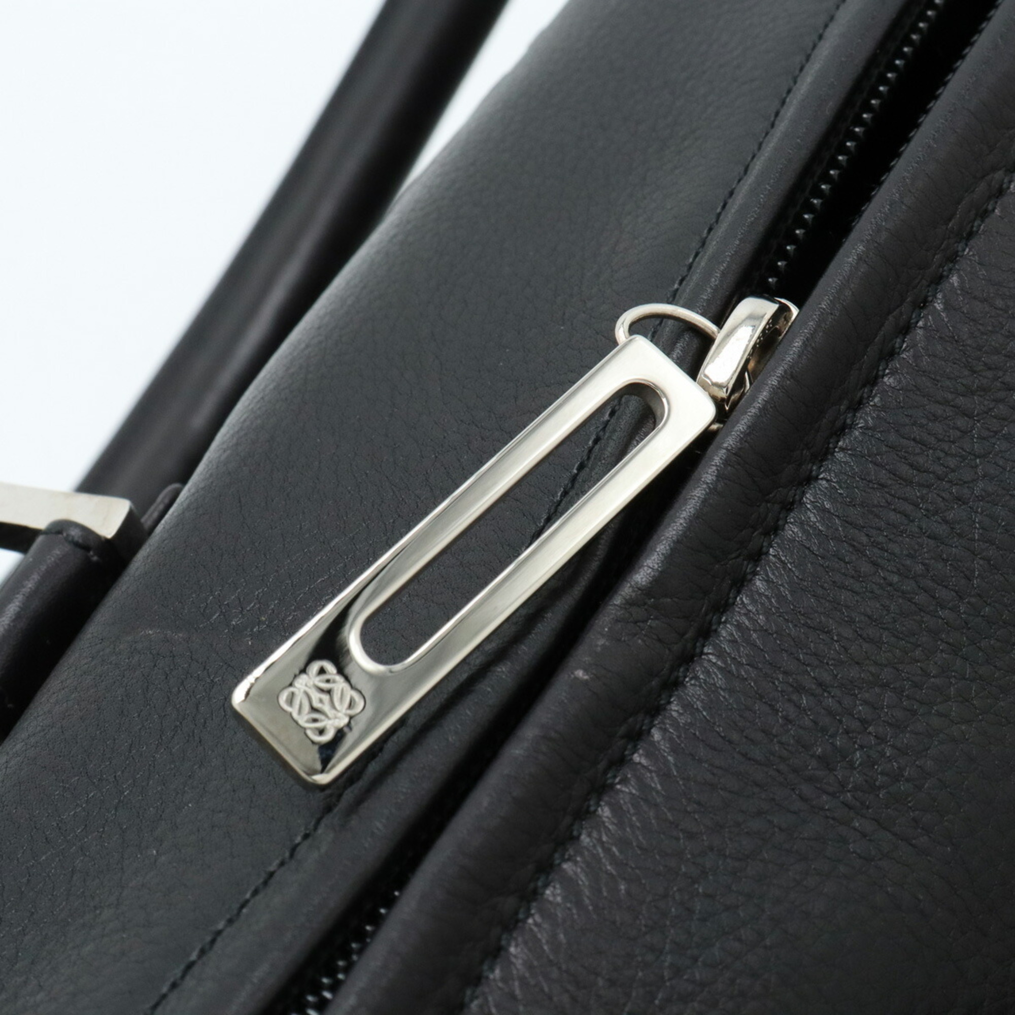 LOEWE Anagram Handbag Leather Black