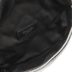 CHANEL Chanel Matelasse Belt Bag Body Waist Pouch Uniform Leather Black Not for Sale