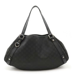 GUCCI GG nylon tote bag, shoulder leather, black, 293578