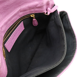 BALENCIAGA The Giant Envelope Clutch Bag Shoulder Leather Orchid Pink 327079