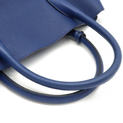 Christian Dior Bar Handbag Tote Bag Leather Blue