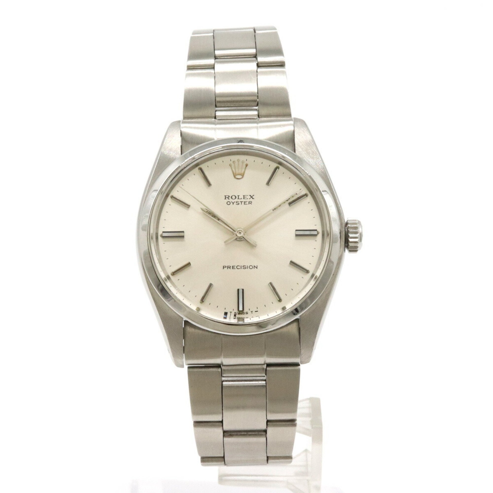 ROLEX Rolex Oyster Precision Silver Dial Stainless Steel Men's Hand-wound Watch No. 37 6426