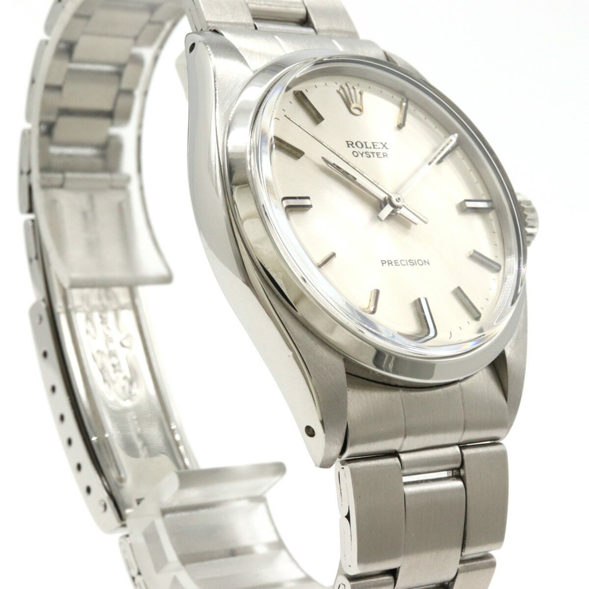 ROLEX Rolex Oyster Precision Silver Dial Stainless Steel Men's Hand-wound Watch No. 37 6426