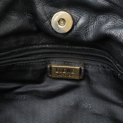 LOEWE Anagram Shoulder Bag Leather Black