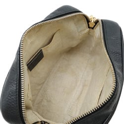 GUCCI Soho Small Disco Tassel Shoulder Bag Pochette Leather Black 308364