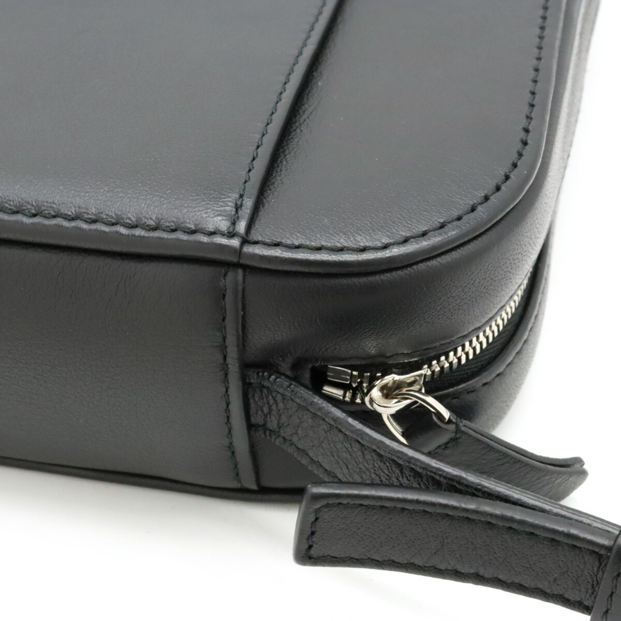 BALENCIAGA EVERYDAY Camera Bag S Shoulder Pochette Leather Black 552370