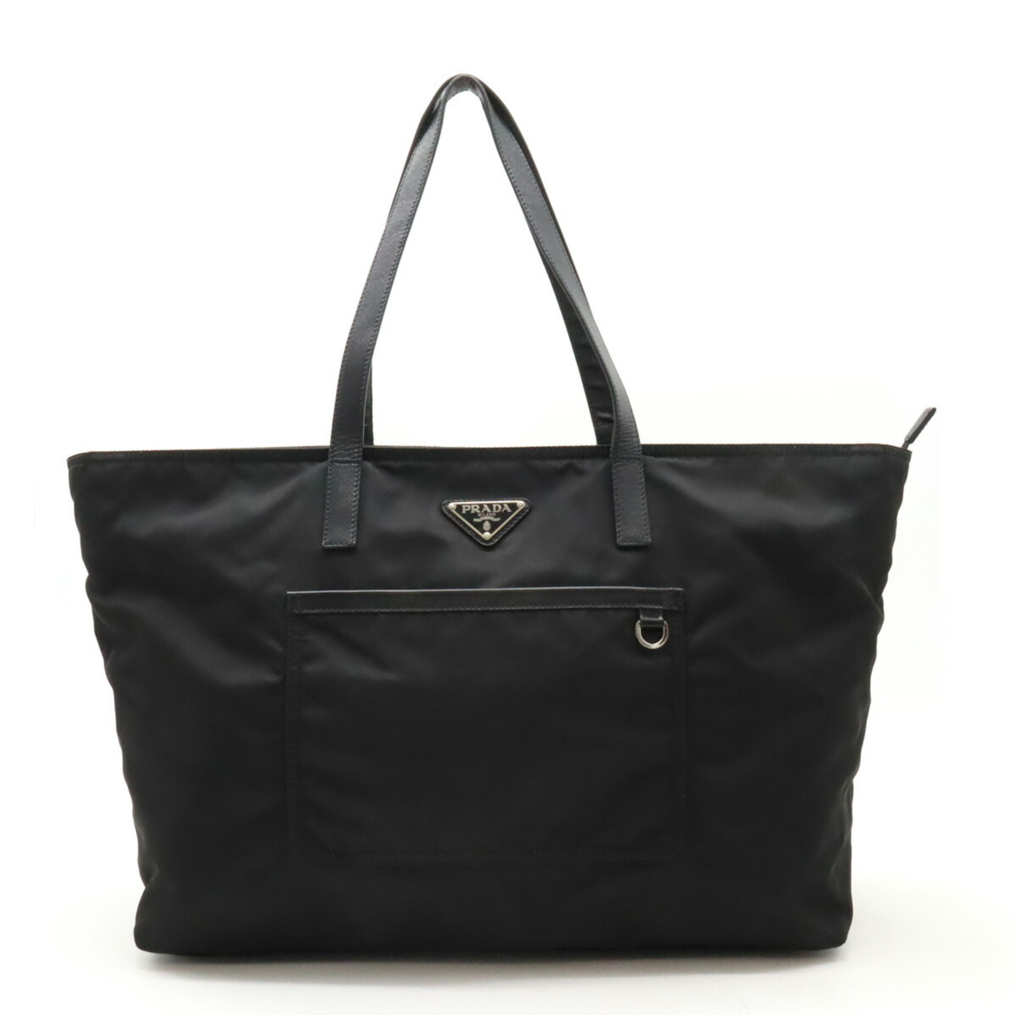 PRADA Prada Tote Bag Shoulder Nylon Leather NERO Black BR4339