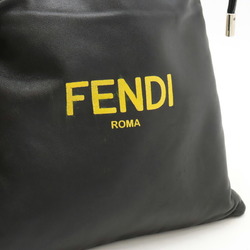 FENDI Small Pouch Shoulder Bag Leather Black Yellow 7VA510